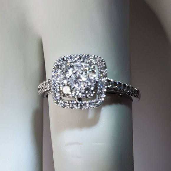 Beautiful design 14K white gold diamond ring - Picture 4 of 9